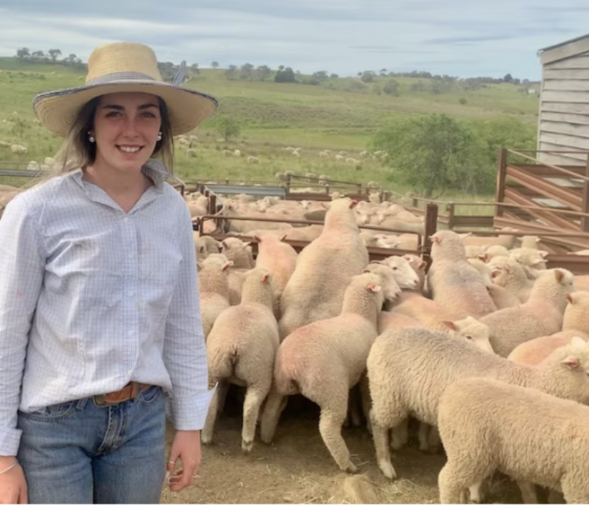 Annie from Bombala working in the shearing sheds